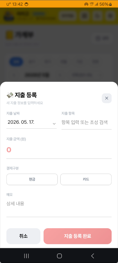 지출 등록